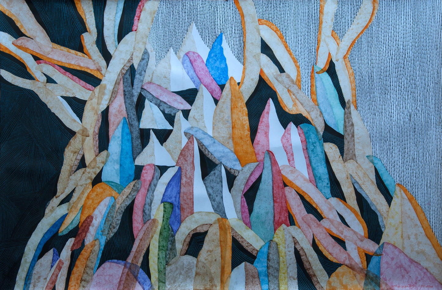 Watercolour, tempera on paper George Gagoshidze