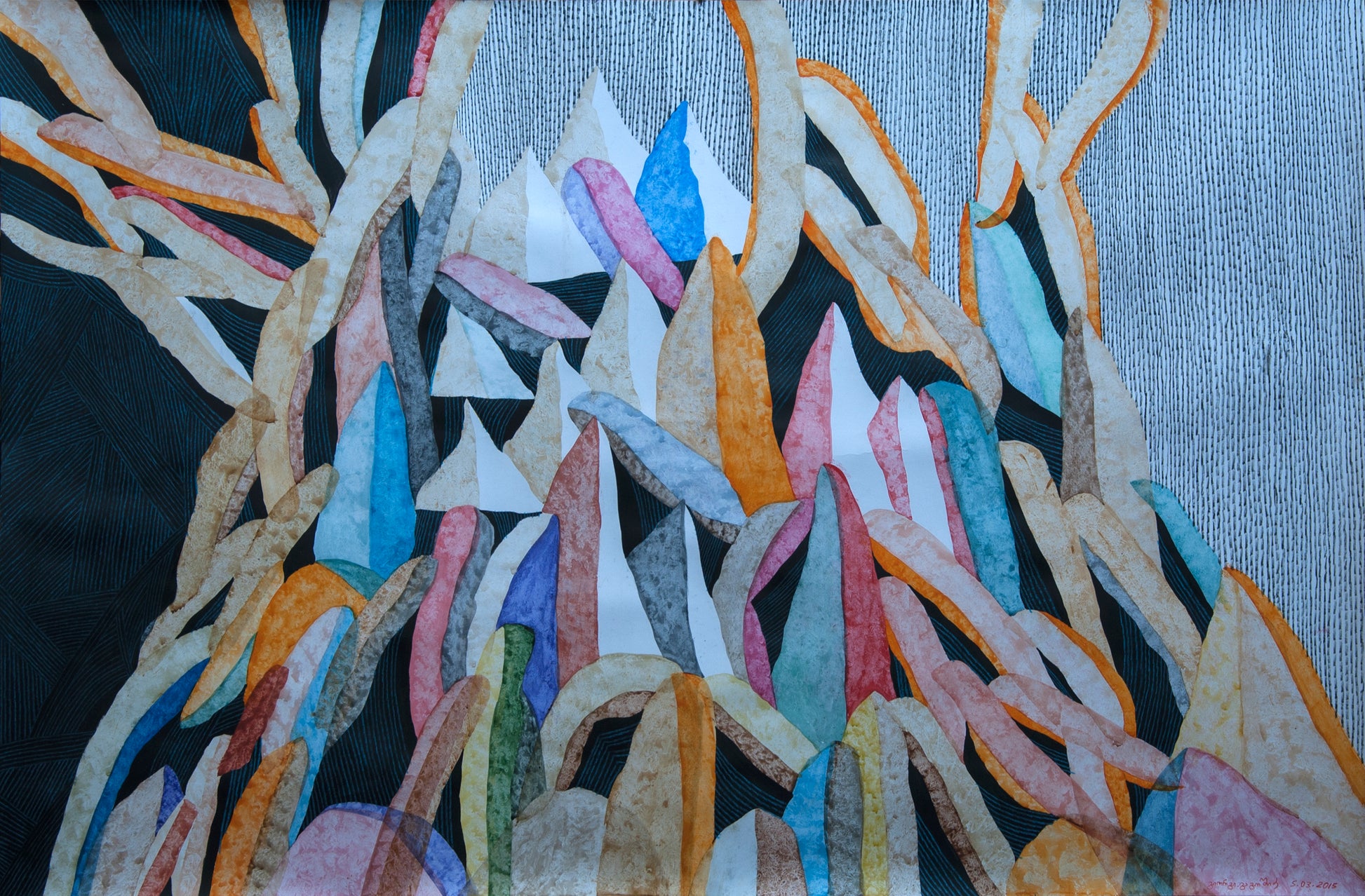 Watercolour, tempera on paper George Gagoshidze