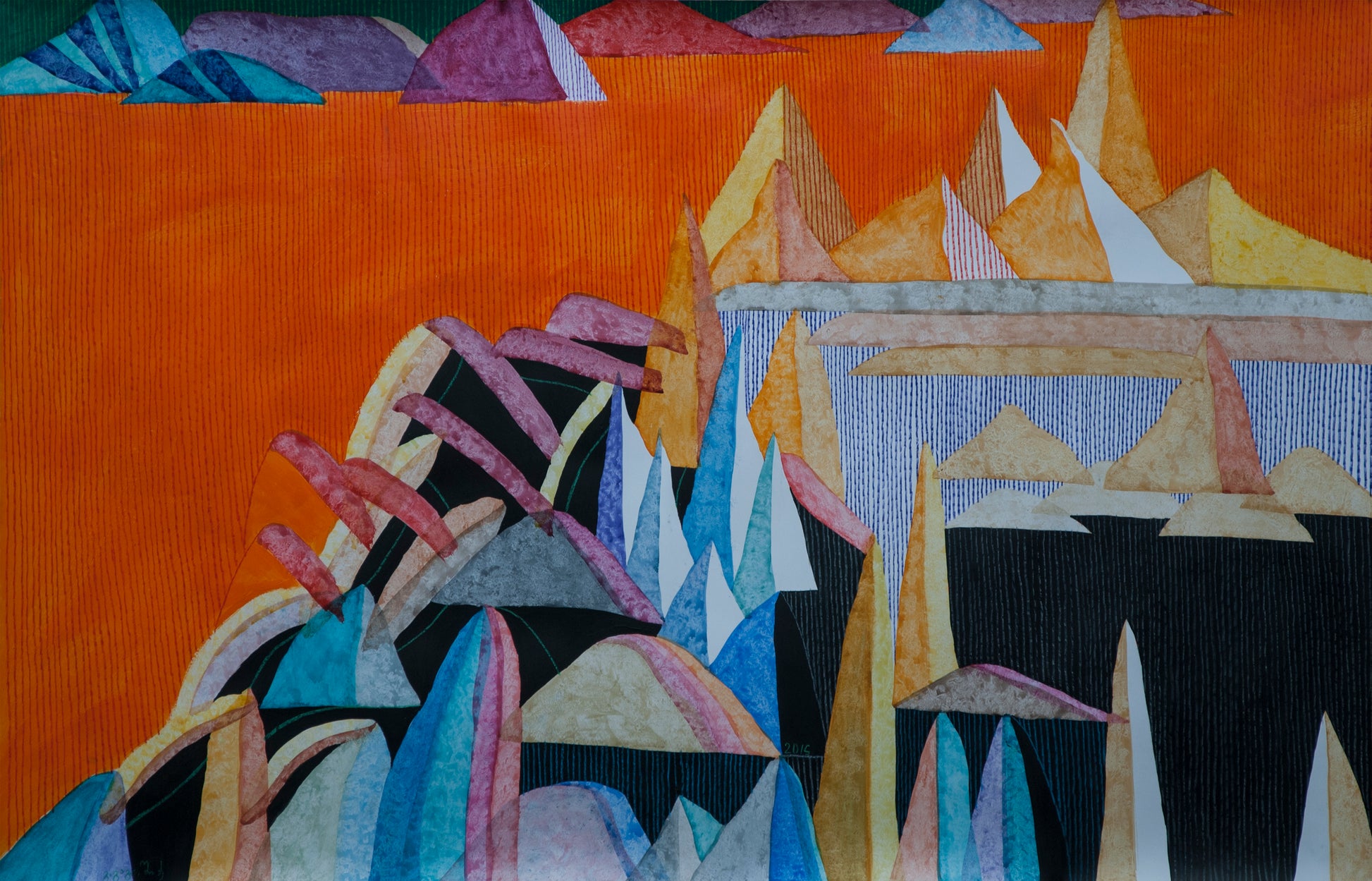 Watercolour, tempera , acrylic on paper George Gagoshidze