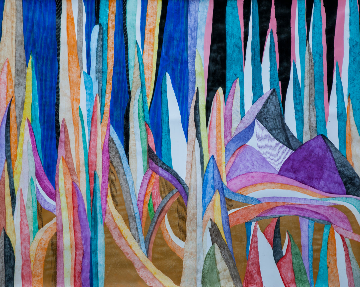 Watercolour ,acrylic on paper George Gagoshidze