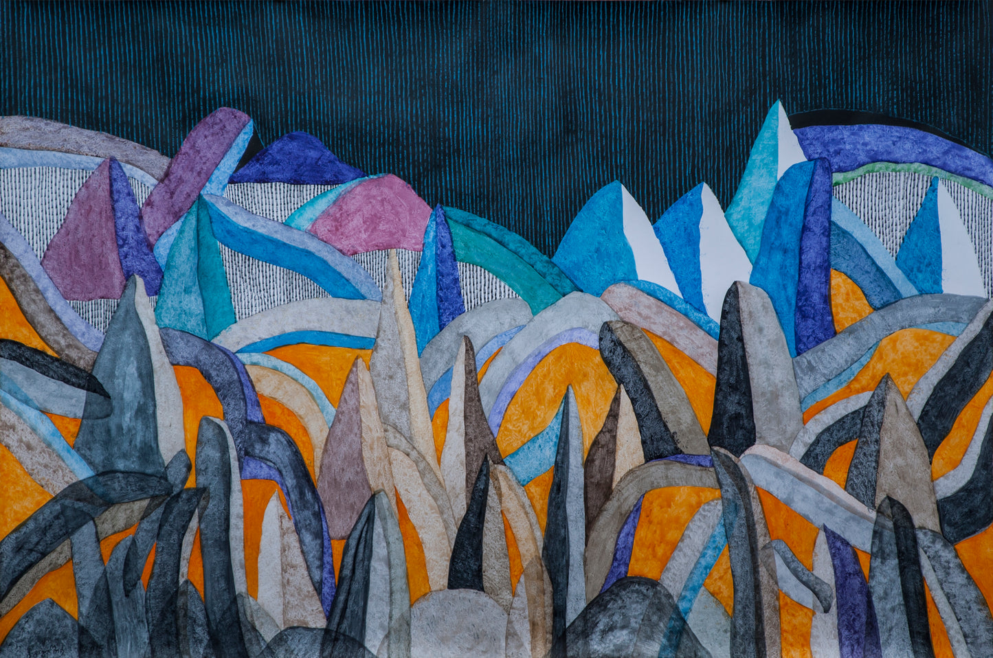 Watercolour, Tempera on paper George Gagoshidze