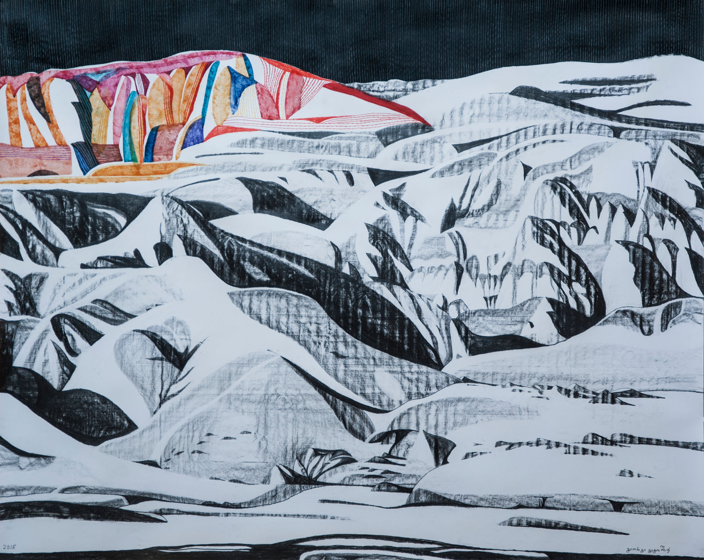 Pencil,Watercolour,Tempera on Paper George Gagoshidze